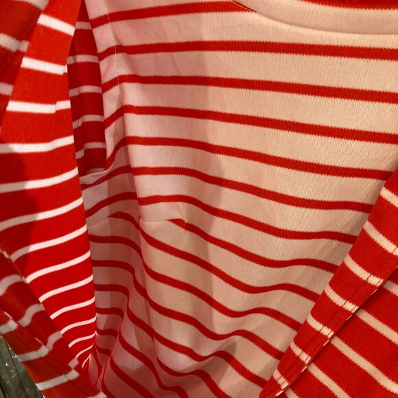 vtg Mélissa Lane sailor polyester red/white stripes womens jumpsuit size 14 - Picture 4 of 8